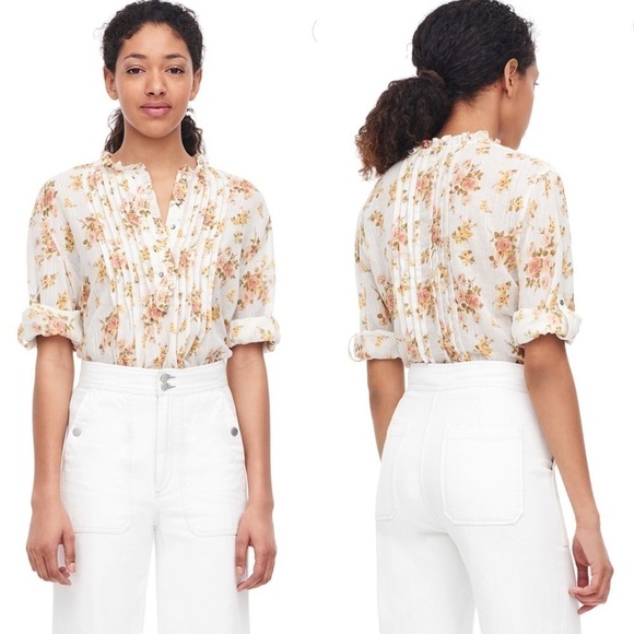 La Vie Rebecca Taylor Madeleine Floral Top Medium - Picture 4 of 12